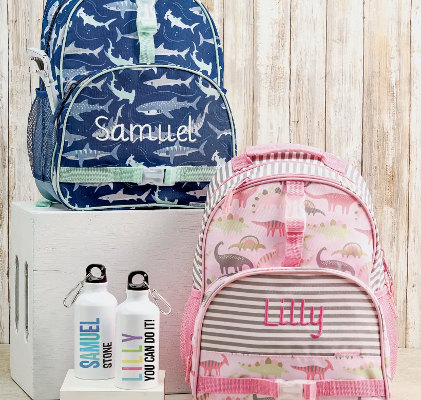 Personalized Backpacks for kids and personalized water bottles for kids at Lillian Vernon